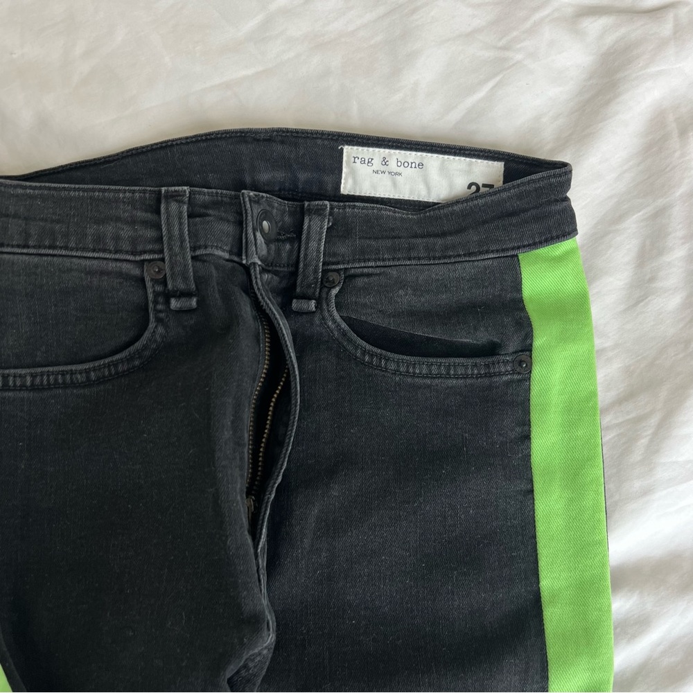 Rag & Bone Maxie Tuxedo Neon Stripe Skinny Jean S… - image 4